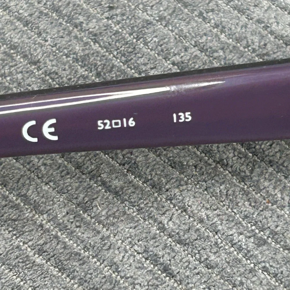 Nine West NW1036 500 Purple Oval Semi-Rimless Y2k Eyeglasses Frames 52-16-135